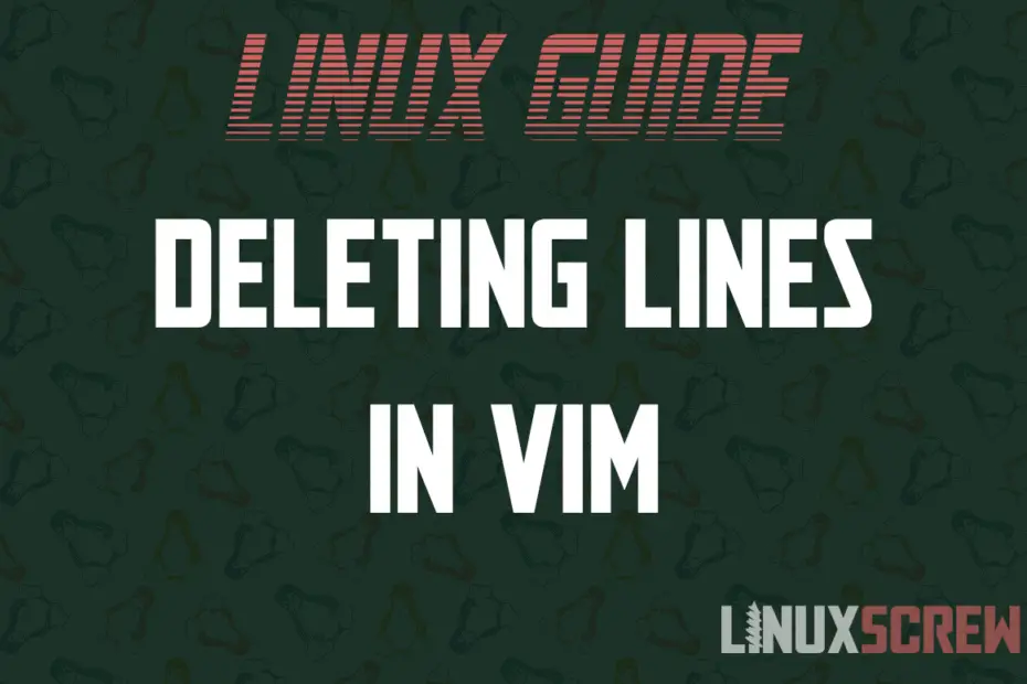 Vim / Vi: Deleting lines