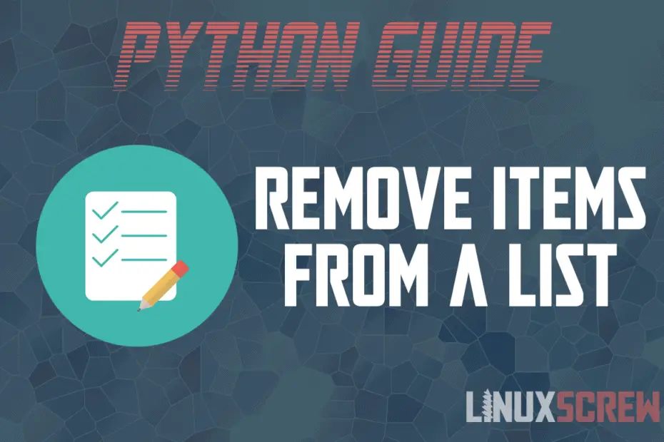 python remove items from list