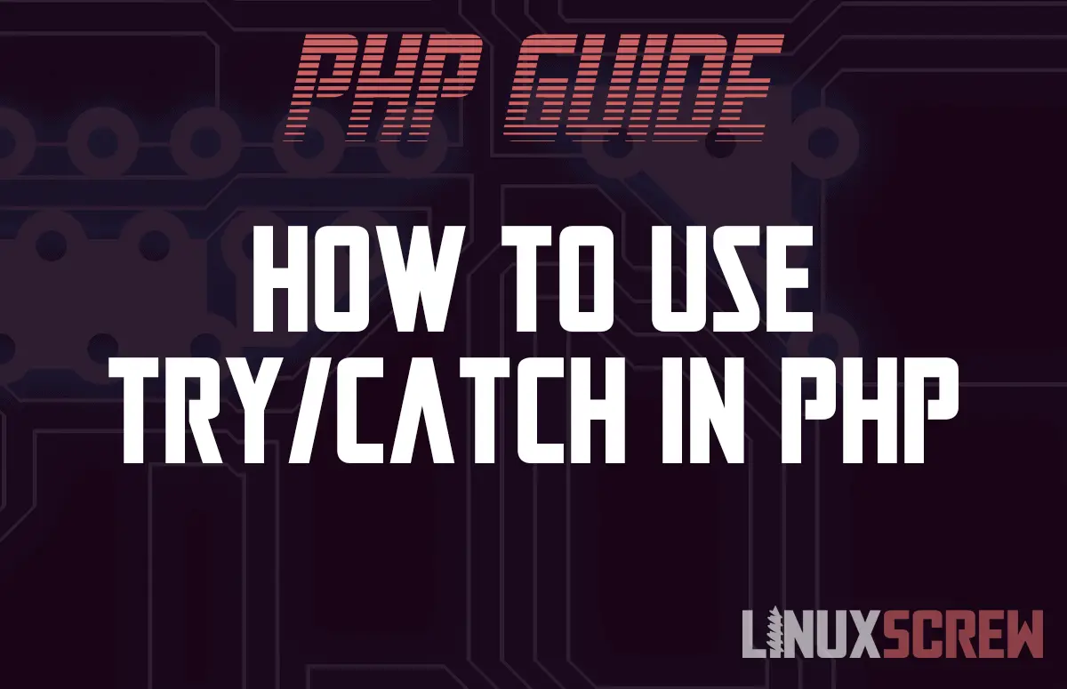 'try/catch' in PHP
