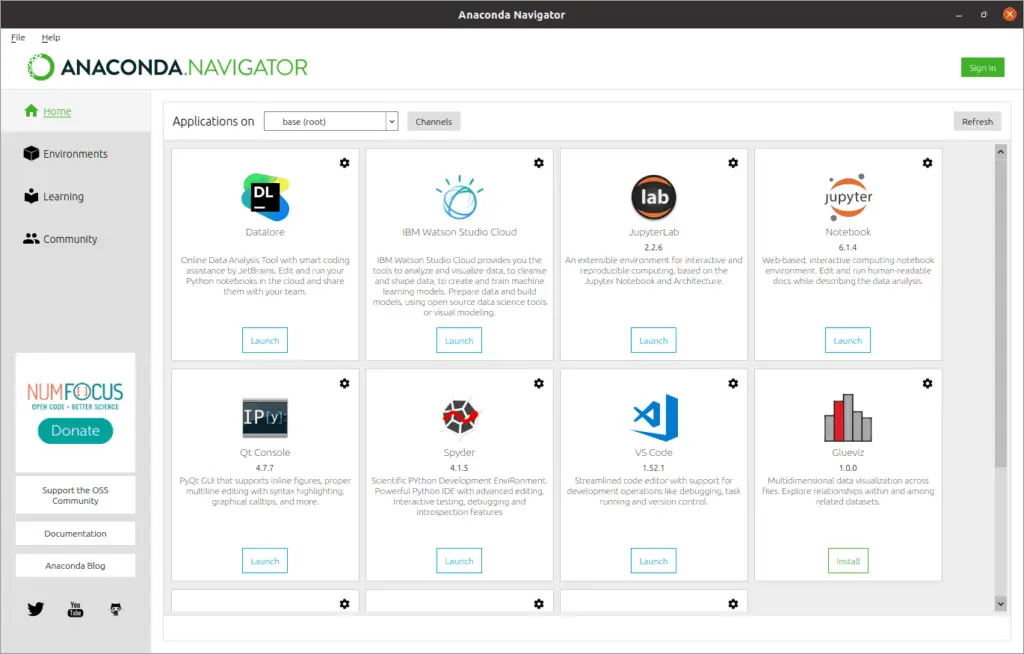 install anaconda navigator ubuntu