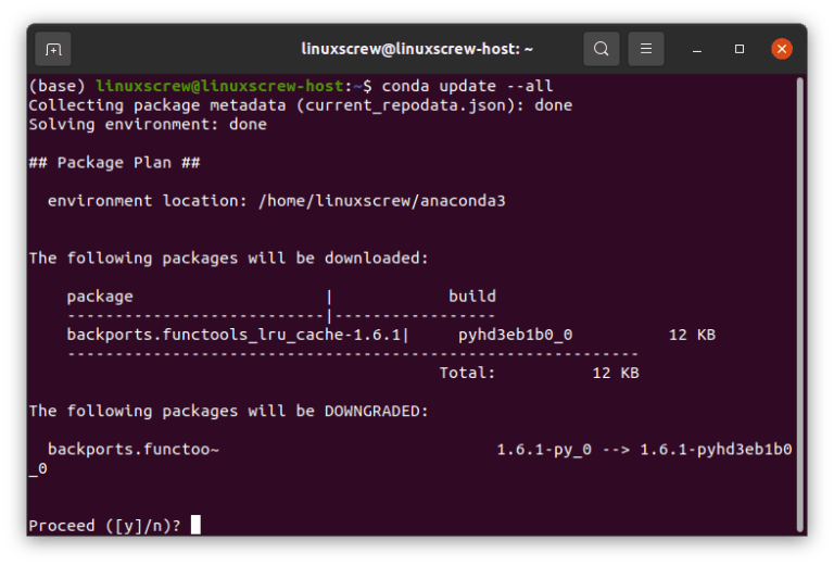 command line to install anaconda ubuntu