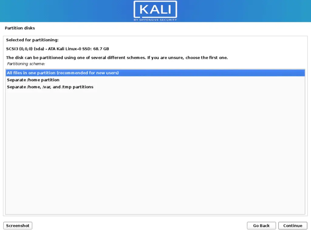 install kali 14