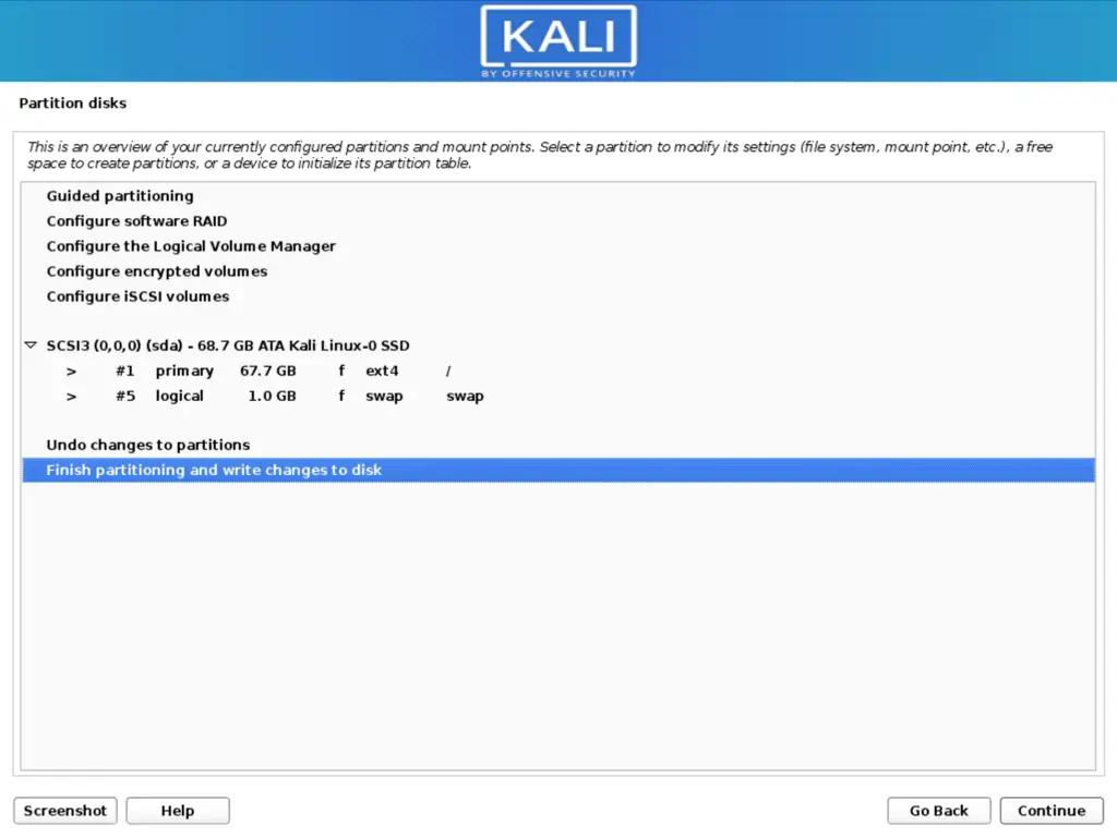 install kali 15