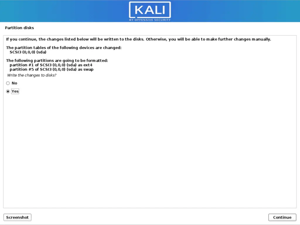 install kali 16