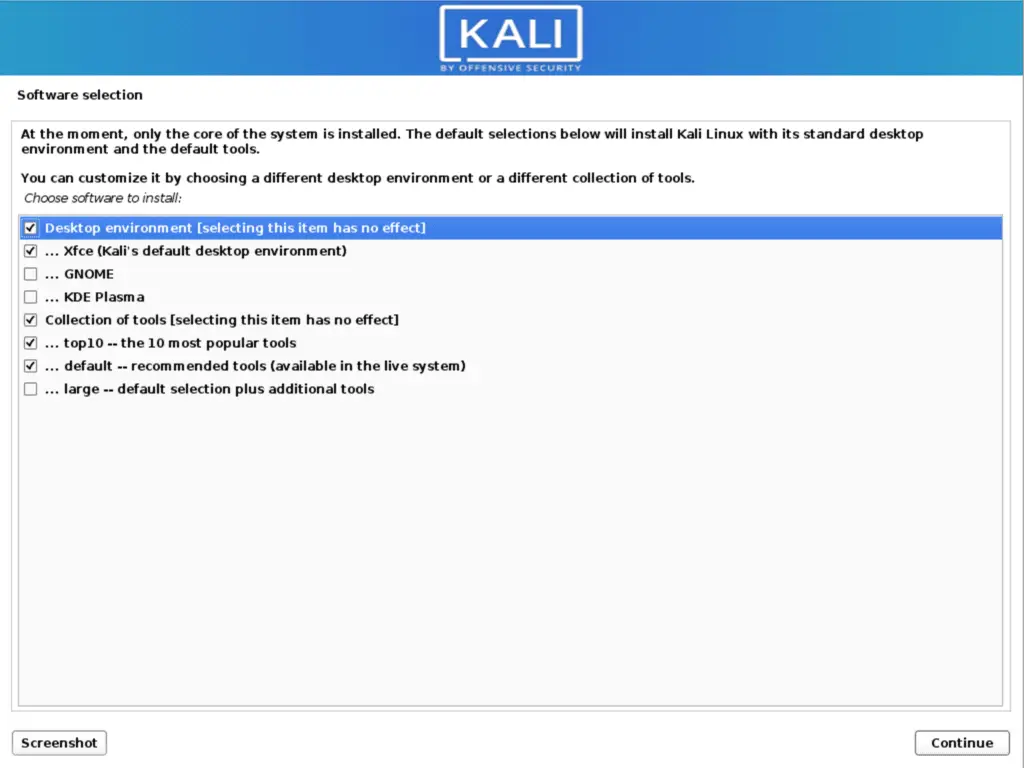 install kali 18