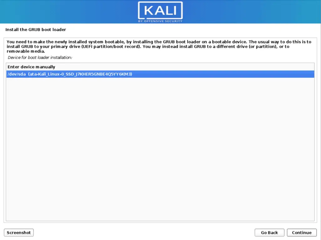 install kali 21