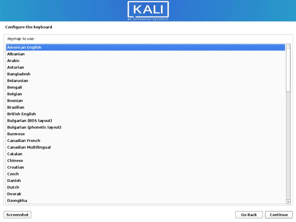 how to setup kali linux