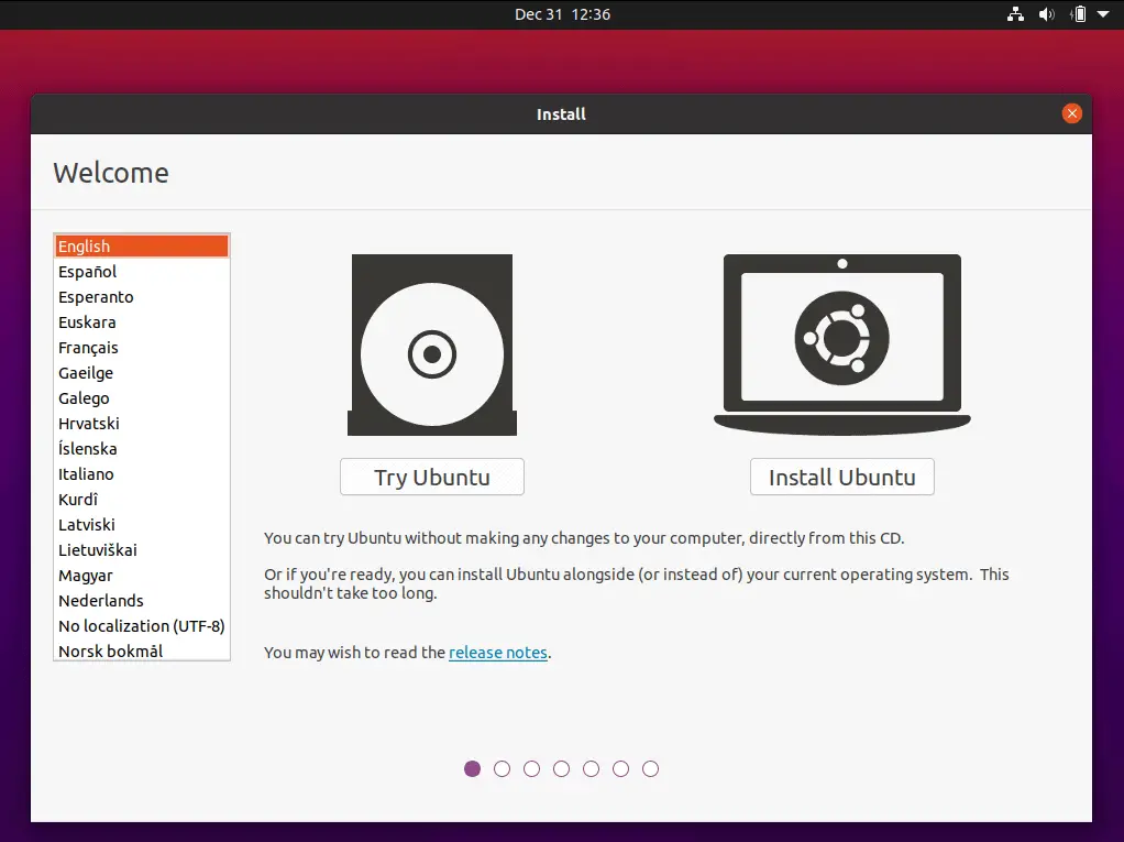install ubuntu 2010 7