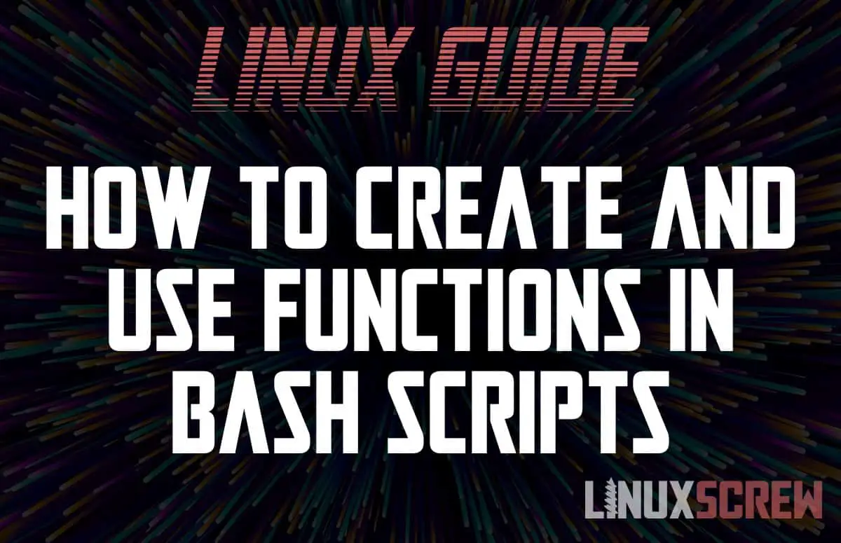 Bash Function Uses