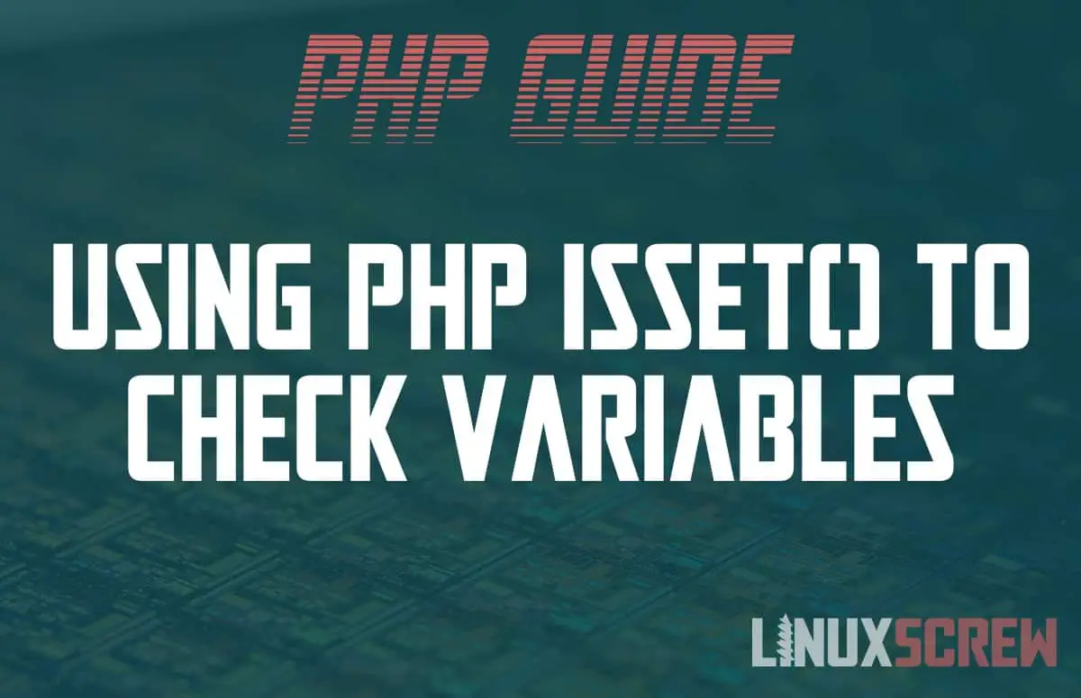 Using PHP isset()