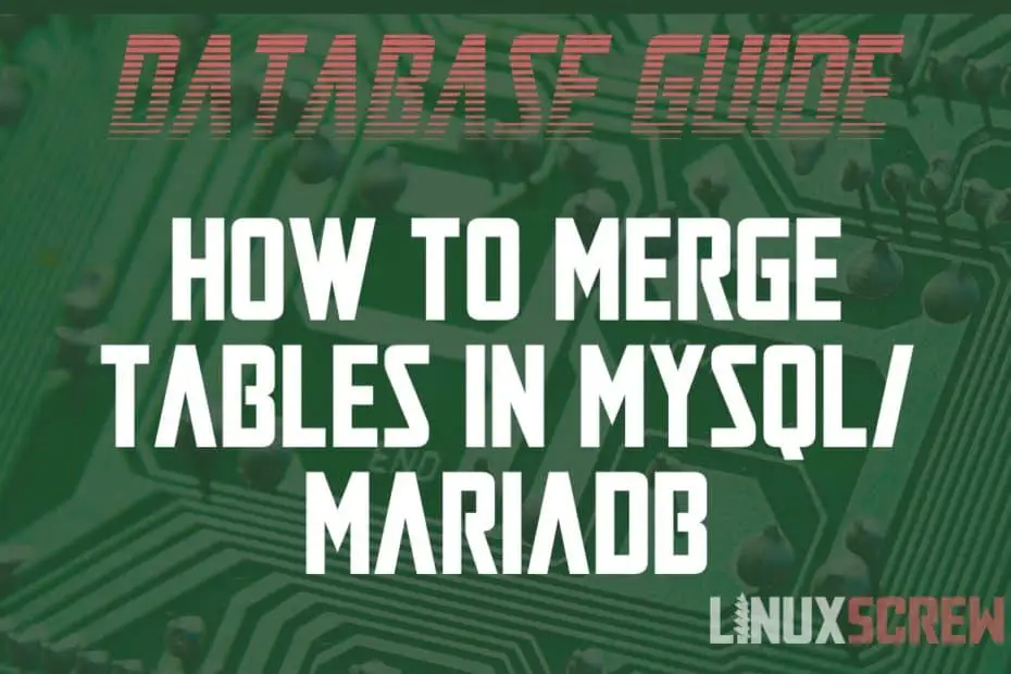 MySQL Merge Tables