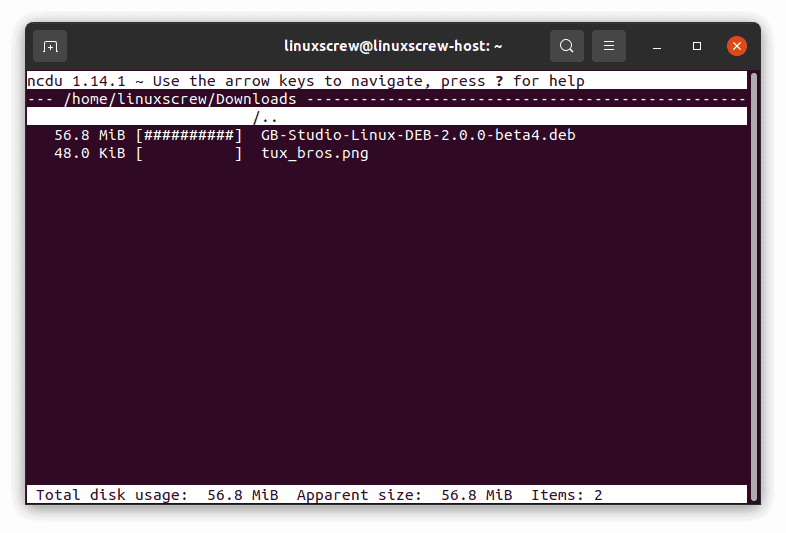 ubuntu find file sizes