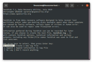 linux testdisk recover files