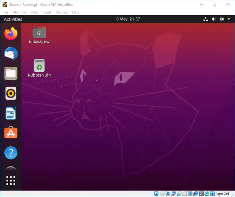 virtualbox ubuntu stuck on loading screen