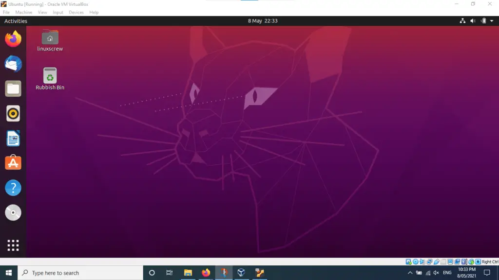 ubuntu virtualbox 65