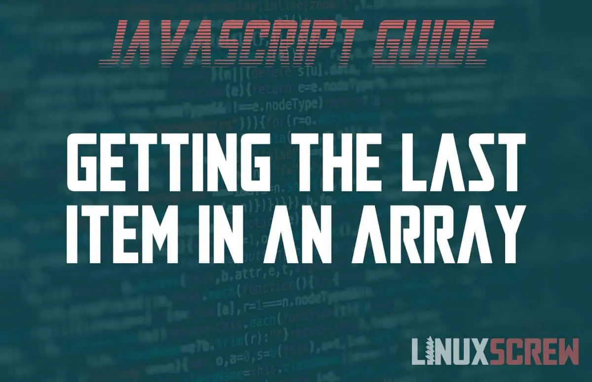 find last item in array javascript