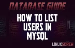 MySQL Show List Users
