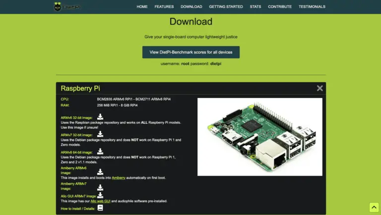 DietPi - A lightweight Raspberry Pi OS Alternative