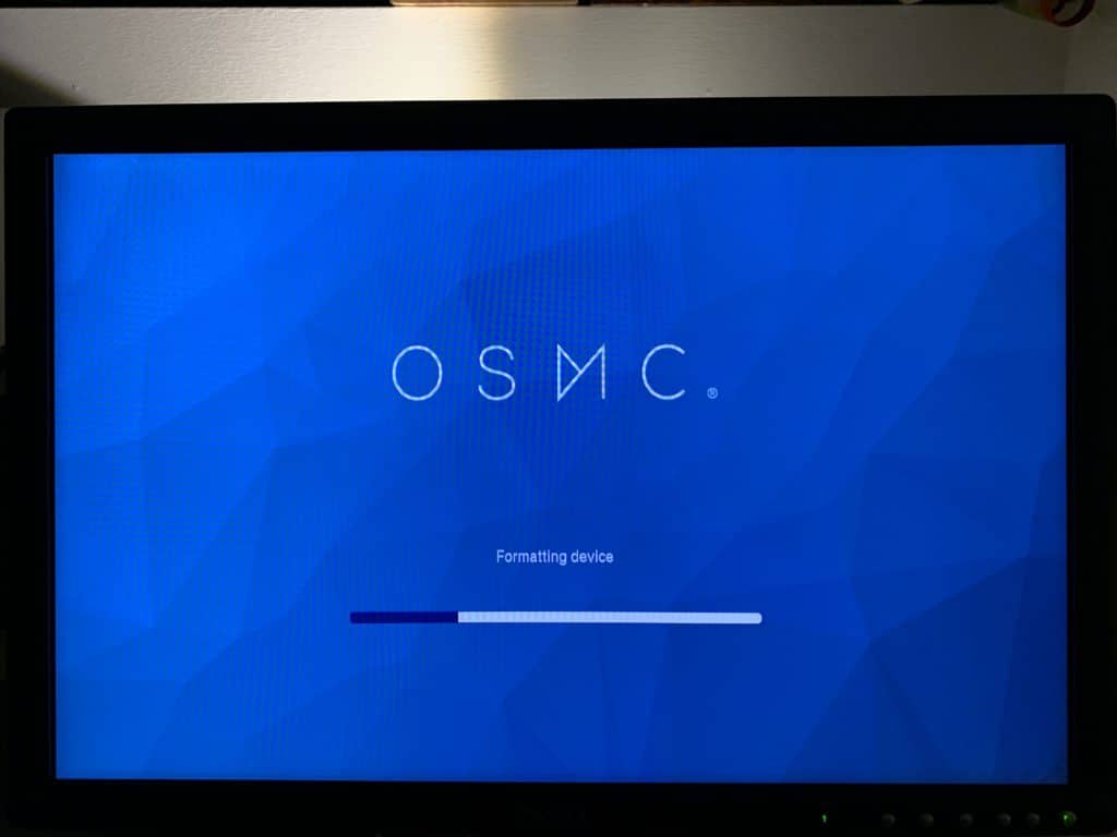 When OSMC is booted for the first time it will partition and format your SD card.