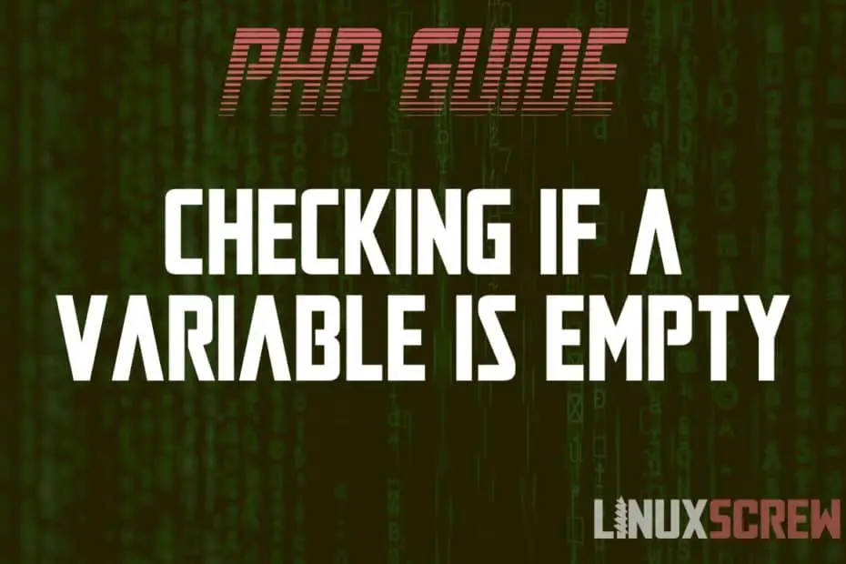 Check if PHP Variable Empty