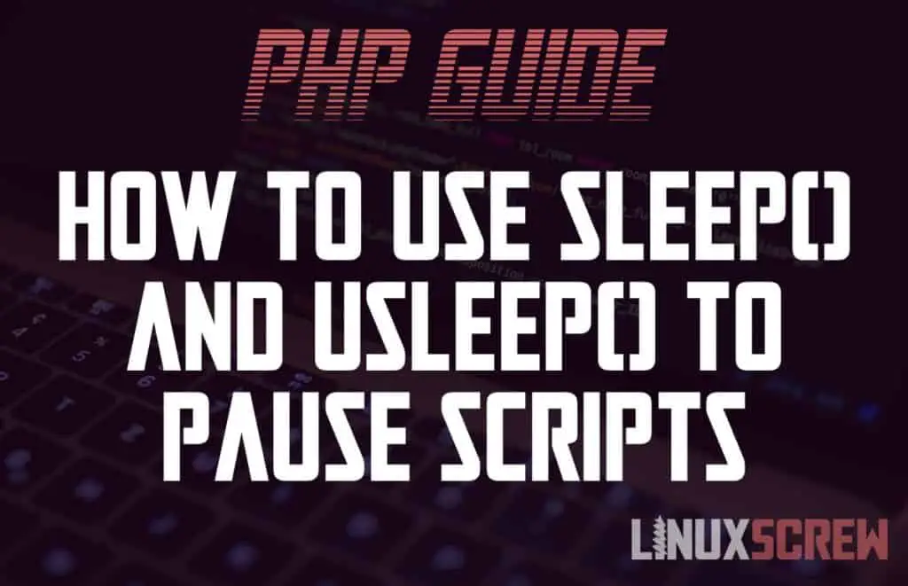 php sleep performance
