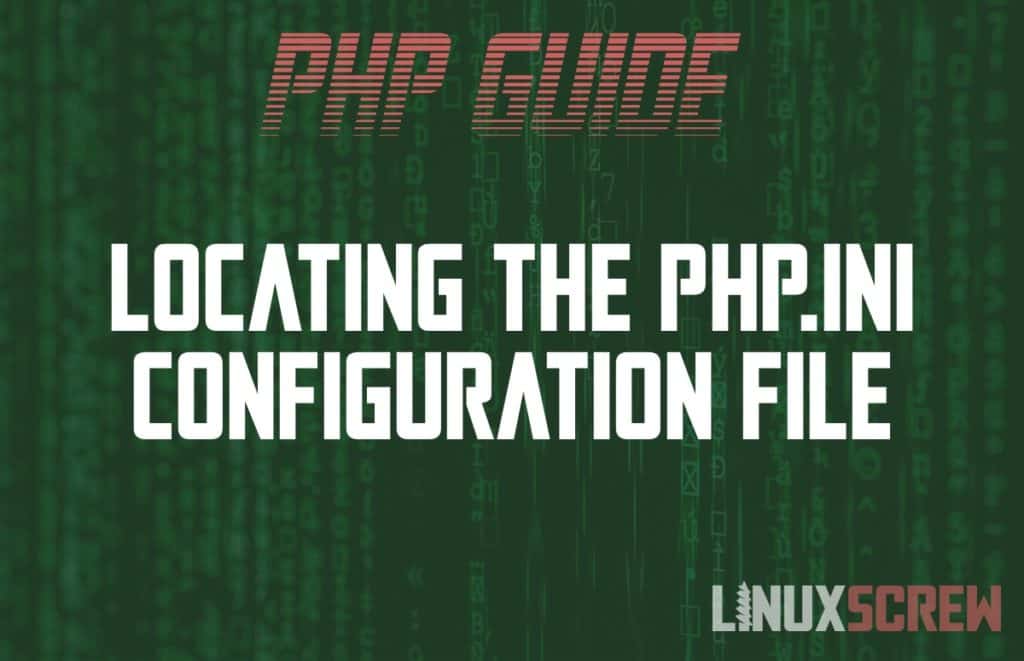 php configuration file in linux