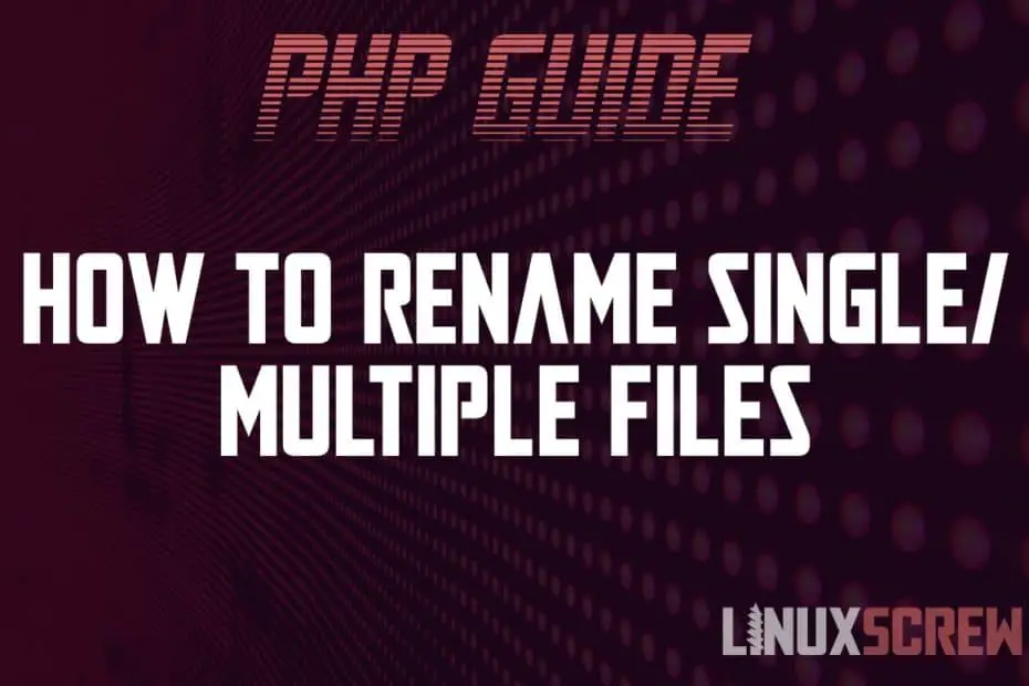 PHP Rename File