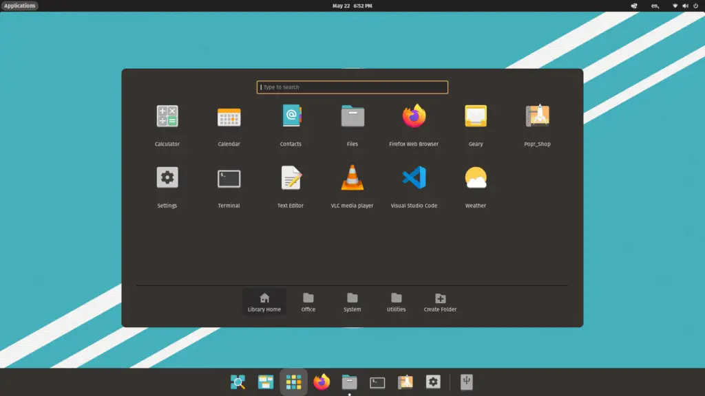 The Pop!_OS App Launcher