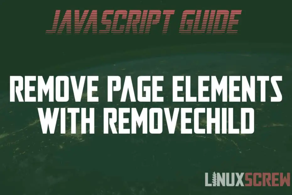 JavaScript removeChild()