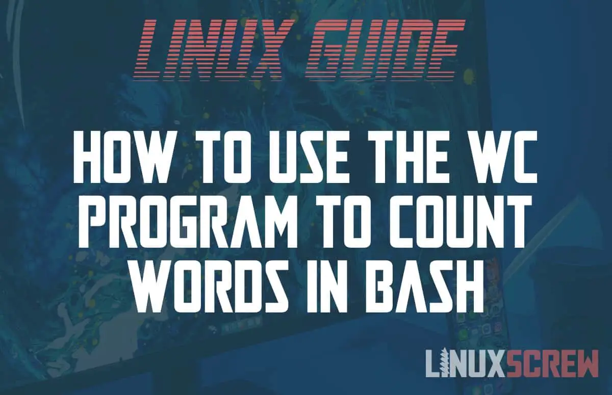 Bash wc command count words
