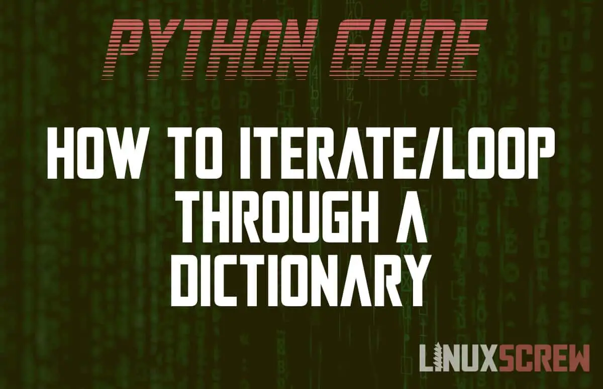 Python iterate loop dictionary