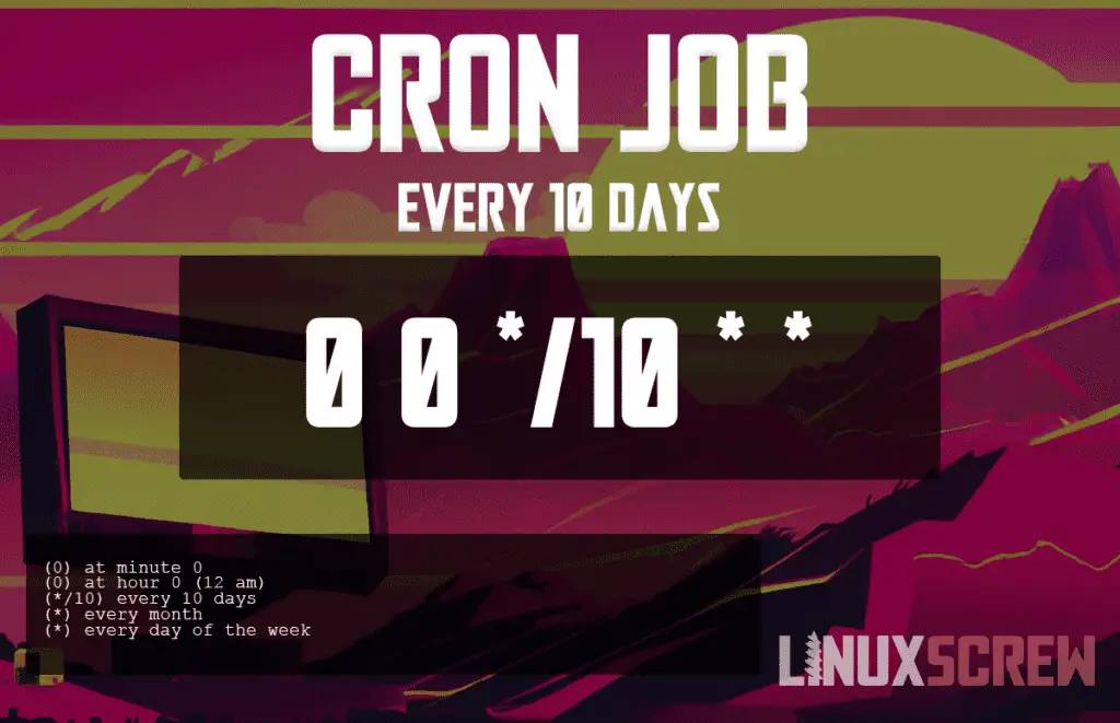 Cron Job Every 10 Days (Crontab)