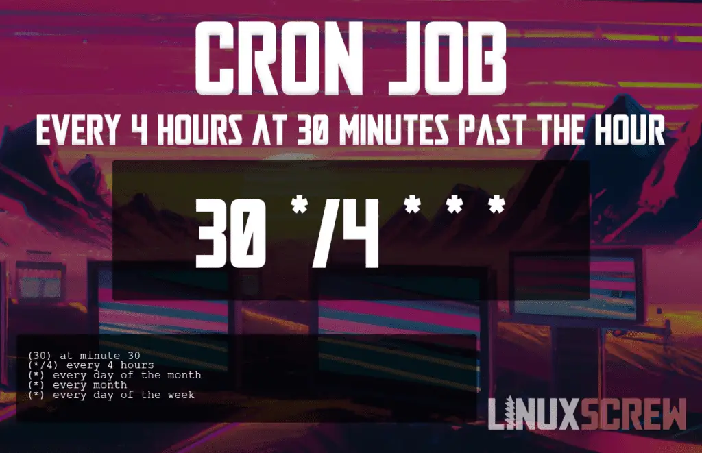 cron-job-every-4-hours-at-30-minutes-past-the-hour-crontab