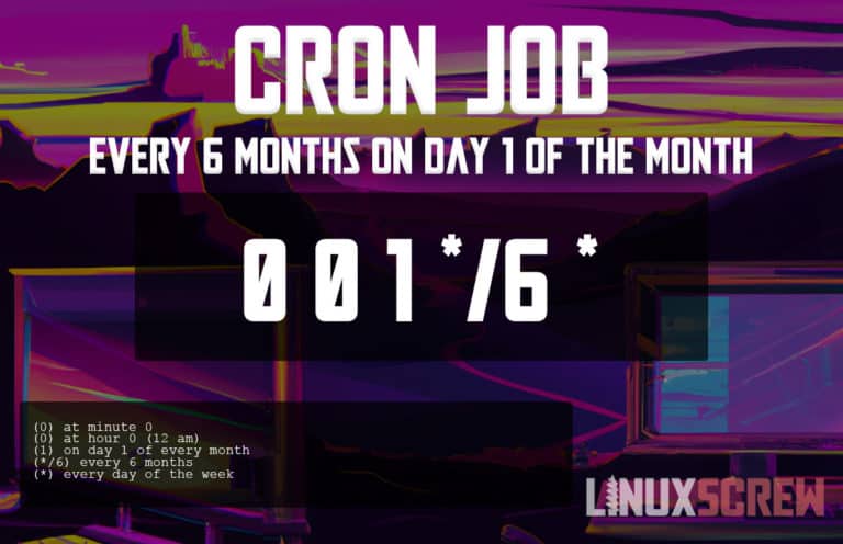 Cron Job Every 6 Months On Day 1 Of The Month Crontab 
