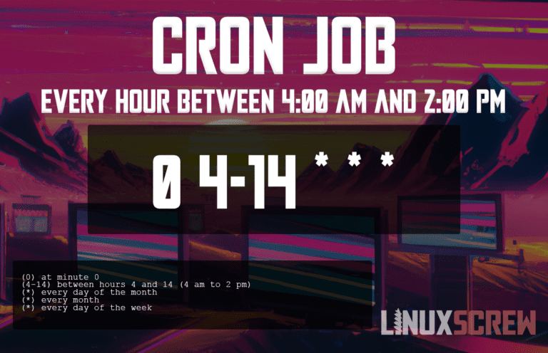 Cron Job Every Hour Between 4 00 Am 2 00 Pm Crontab 
