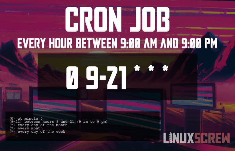 Cron Job Every Hour Between 9 00 Am 9 00 Pm Crontab 