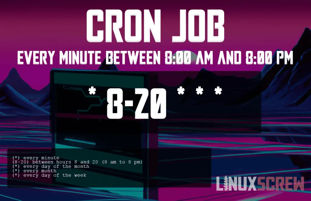 Cron Job Every Minute Between 800 am & 800 pm (Crontab)