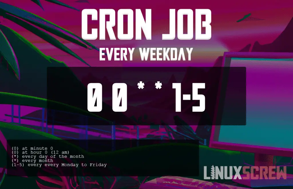 cron every first weekday of month