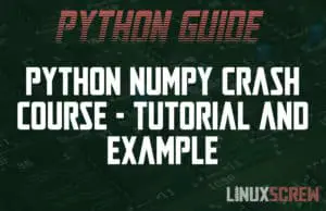Python Numpy Course Tutorial Example
