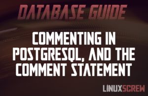 PostgreSQL comments